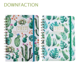 DOWNFACTION 2PCS Cactus 2022 Notebook Planner Daily Plan A5 Note Book Schedule Planner Journals Worksheet Stationery Supplies Writting Notepad DIY Diary Calendars