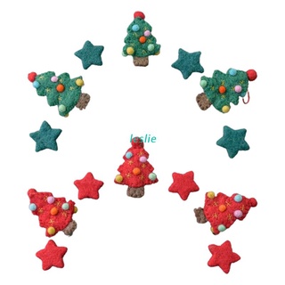 LES 7 Pcs Baby Wool Felt Cute Christmas Tree Stars Set Newborn Photography Props Decorations Infant Photo Shooting Accessories Home Party Ornaments