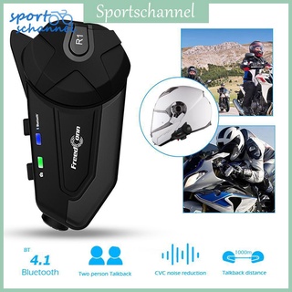 Sports-ch R1 1080P HD cámara moto WiFi Bluetooth casco auriculares intercomunicador