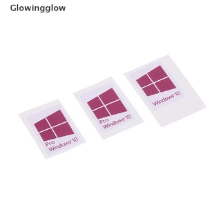 GLW 2x Notebook desktop pc Windows10 sticker WIN10 PRO Metal label WIN10 sticker Glow