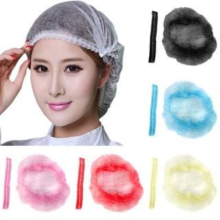 100 unids/pack desechables tapa de red para el cabello no tejido antiestático sombrero elástico cubierta de la cabeza