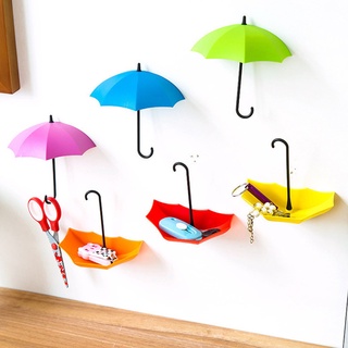 6 unids/set lindo paraguas montaje en pared llavero gancho colgador organizador duradero