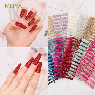 Meiya 24 pzs/herramienta De manicura desmontable con brillo y decoración De uñas postizas para mujer