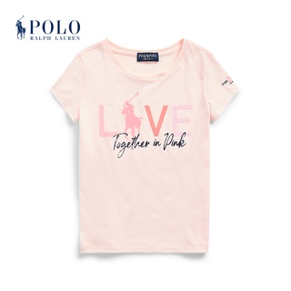 Ralph Lauren/Lough Lauren Girl Classic Pink Pony camiseta plana de punto