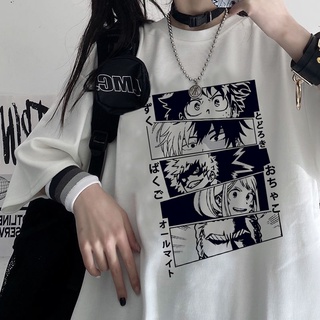 My Hero Academia Camisa Anime Impresión Divertida Top Casual Harajuku Camiseta Lindo Unisex Japón Boku No Héroe Dibujos Animados