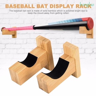 Honglao 2pcs portátil bate de béisbol de madera palo de Hockey Rack Fitness Equipement softbol Bat soporte de pared soporte Multicolor (1)