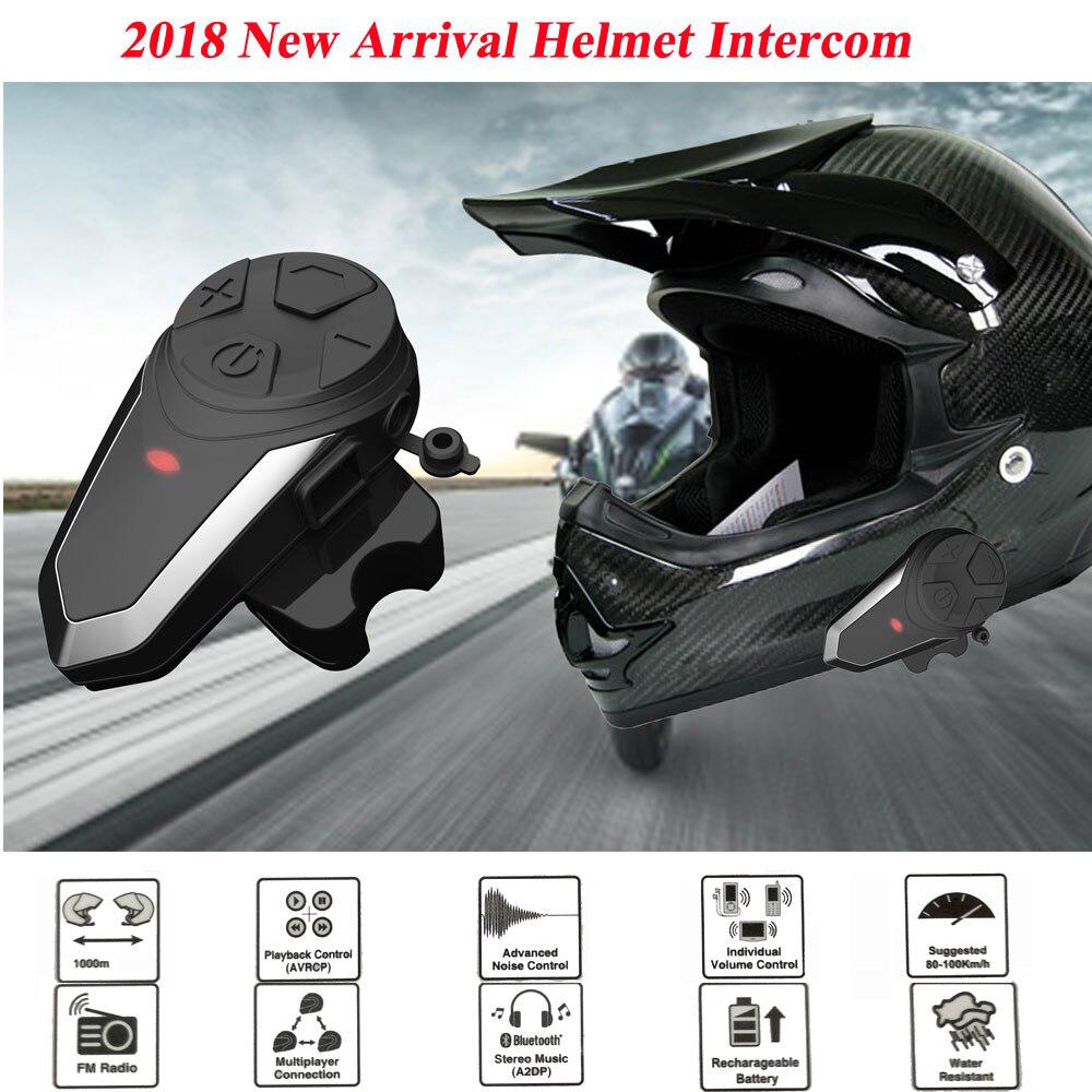 1pc bt-s3 impermeable moto moto inalámbrico bluetooth interphone auriculares con casco fm intercomunicador