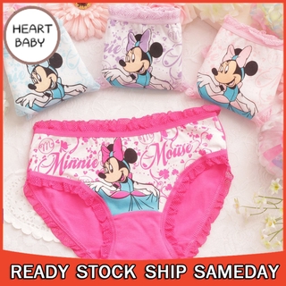(3Pcs) Mickey Cartoon bragas niñas bragas ropa interior de algodón lindo (1)