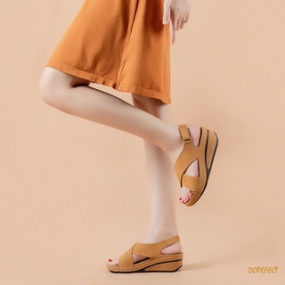 Sandalias de plataforma de mujer cuña correa de tobillo abierto sandalias verano tobillo bucle y gancho sandalias acolchadas (4)