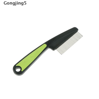 Gongjing5 peine para perros/mascotas/removedor de pulgas/peine de acero inoxidable para perros/gatos/herramienta de aseo para el cabello MY