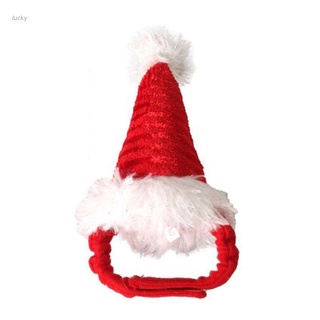 lucky Cute Adjustable Christmas Hat with Elastic Band for Guinea Pig Rabbits Hamster Chinchillas Hedgehogs Small Animals Festival Decor Supplies