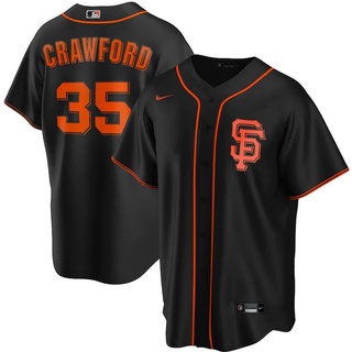 Mens San Francisco Giants 35 Brandon Crawford Baseball Jersey Gris Crema Naranja Negro 1j8Q