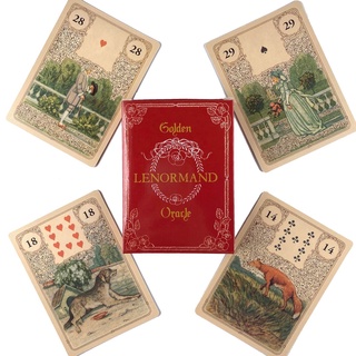 golden lenormand oracle cards ocio fiesta juego de mesa fortune-telling prophecy tarot deck