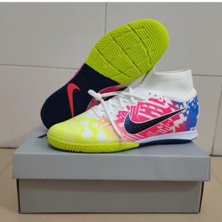 Futsal Kasut Bola Sepak Nike Mercurial Superfly 7 Elite MDS IC men's indoor football shoes Knitting futsal shoes Size 39-45 Free shipping