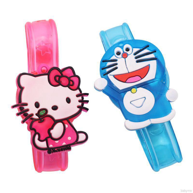 Hello Kitty juguete de dibujos animados creativo reloj luminoso pulsera niños