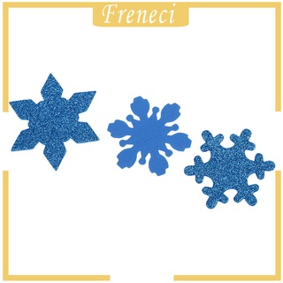 [FRENECI] 50 pzs De colores mezclados Bling Glitter Snow copo De nieve DIY suministros Para manualidades