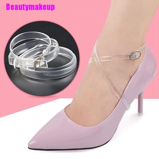 [Beautymakeup] 1 par de accesorios de zapatos invisibles de silicona elástica transparente correas de zapatos