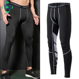 pantalones de compresión para hombre/leggings deportivos de secado rápido transpirables para correr fitness