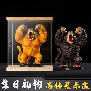 Dragon Ball Golden Great Ape Wukong Figura Modelo Decoración Del Coche Cumpleaños Acrílico Caja De Exhibición