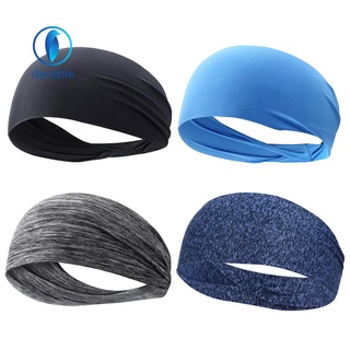 Deceblel Women Men Sports Elastic Headband Breathable Sweat Absorption Headdress