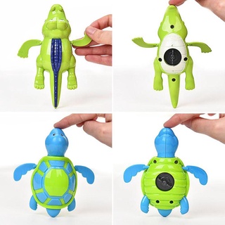 Lindo baño juguetes de natación pequeña tortuga niños bebé baño reloj planeado juguete lindo juguete agua T4B3