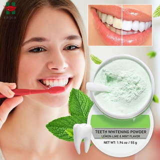 Nmj dientes blanqueamiento en polvo limón menta sabor higiene limpieza dental quitar manchas iluminar los dientes cuidado Oral