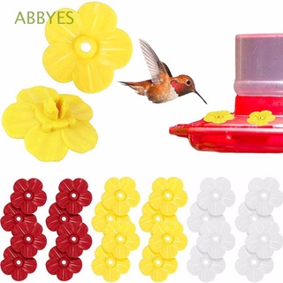 abbyes plástico alimentador de pájaros parte flores forma de mascota productos colibríes puerto de alimentación agua para hummingbird alimentador creativo reemplazo bebedor de aves suministros/multicolor