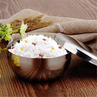 Kitchen Practical Stainless Steel Anti-scald Isolation Rice Bowl Thicken Instant Soup