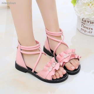 Sandalias para mujer verano 2021 nueva moda coreana zapatos de suela suave princesas niños grandes y niñas zapatos romanos