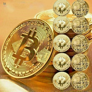 10 PCS 2013 Bitcoin Commemorative Coin Physical B-coin Virtual Currency Collection BTC Gift Ornament for Collector