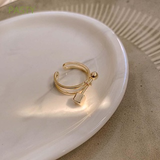 pasty moda anillo abierto retro cobre irregular anillo de las mujeres forma de martillo personalidad ajustable estilo coreano simple anillo de dedo/multicolor