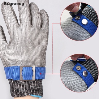 Bugraoog 1 pza guantes De acero inoxidable Resistente a prueba De Corte De malla De Metal acero inoxidable L Br (1)
