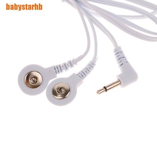 [babystarhb] cables de cable de electrodo jack dc cabeza 3,5 mm snap reemplazo tens cable unidad de 2 vías (2)