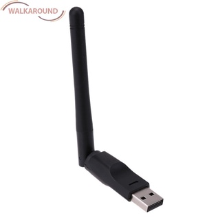 2Pcs Mini adaptador USB WiFi 150Mbps 2dBi antena WiFi receptor tarjeta de red tarjeta LAN de alta velocidad (1)