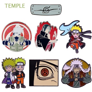 Regalo Del Templo Anime Naruto Charm Metal Broche Esmalte Pin Artesanía Insignia Tapas Decoración Lindo Mochila Joyería Solapa Dibujos Animados Insignias