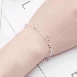 925 plata de moda corazón borla colgante pulsera cadena encanto de plata mujeres niña pulseras de fiesta accesorios de joyería regalos