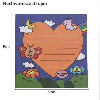 northvotescastsuper 50 hojas/pad de dibujos animados colorido memo oficina mensaje notas regalo papelería nvcs
