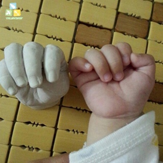 200g yeso moldeado en polvo clon polvo Kit de seguridad bebé mano y pie de fundición (6)