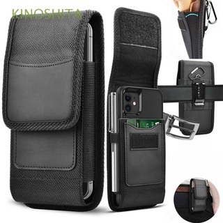 KINOSHITA Black Mobile Phone Bags Vertical Pouch Wallet Case Phone Pouch Holster Pouch Nylon For Phone Waist Bag With Belt Clip Cell Phone Holster/Multicolor