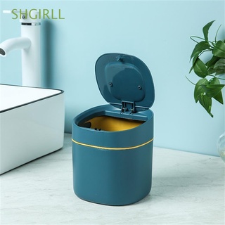 SHGIRLL Office Dustbin Bed Press Trash Can Table Cleaning Tool Desk Home Mini/Multicolor