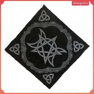 1pc Altar Tarot Mantel Luna Pentagrama Adivinación Tapiz 49cm Cuadrado