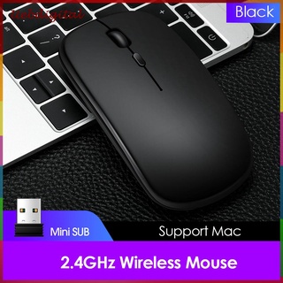Ud.dual Mode GHz inalámbrico + ratón compatible con Bluetooth recargable óptico PC ratones