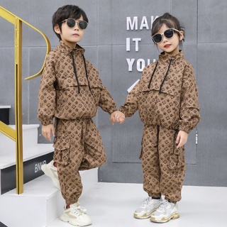 Chanel Street Wear Ropa De Los Niños Trajes Otoño Invierno Medio Grandes Niñas 2021 Moda Versión Coreana Guapo De Dos Piezas