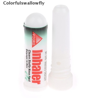 Colorfulswallowfly 100% New Herbal Nasal Inhaler Essential Oil Refresh Cold Cool Mint Stick CSF