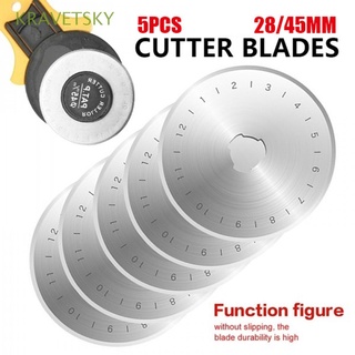 KRAVETSKY 5PCS Rotary Cutter Blades Safety Leather Tools Replacement Blade Cutting Fits For OLFA DAFA Quilting Sharp Leathercraft 28/45mm Patchwork