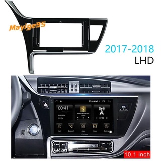 Car Radio Fascia Trim Kit, 10.1 Inch 2 Din Dash Panel DVD Frame Install Kit for TOYOTA COROLLA 2017-2018 LHD