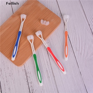 [Fel] 1 cabezal de cepillo de salud infantil de tres cabezas de 3 lados cepillo de dientes ultrafino cerda suave MY436