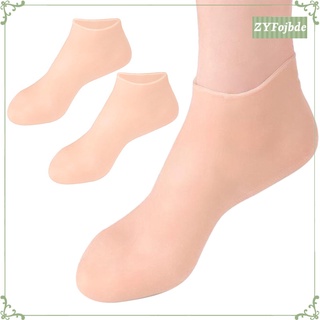 calcetines de gel de silicona suave para pies agrietados/mangas hidratantes para el cuidado de los pies
