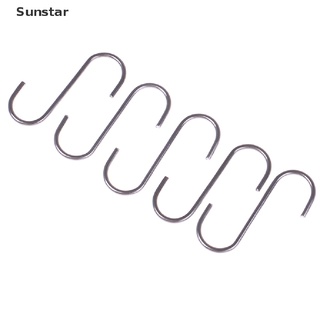 [Sunstar] 5 ganchos en forma de S para colgar ganchos de almacenamiento Anti-óxido de Metal ganchos