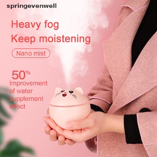 [springevenwell] humidificador de aire para el hogar lindo gato difusor purificador de aromaterapia coche humidificador caliente